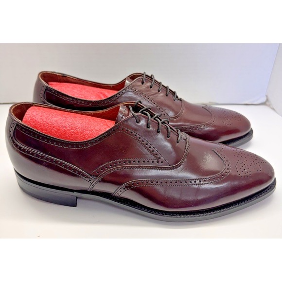 Bostonian Mens 9.5 C/A Made In The USA Leather Wingtip Oxfords Oxblood Color‎ main image 3